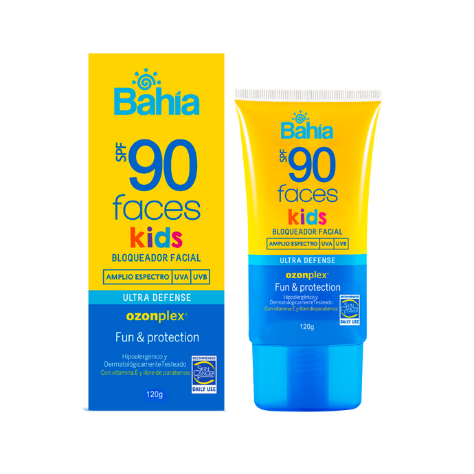 Bloqueador Bahía Faces Kids SPF90 120 g.